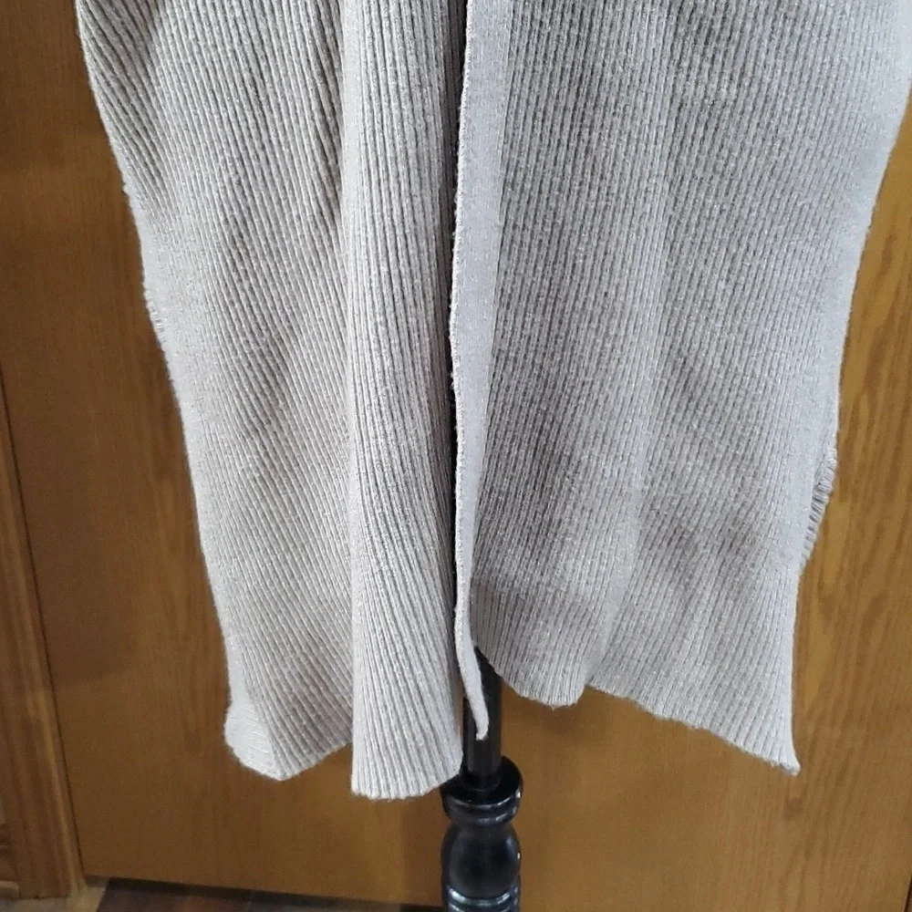 Karissa one size oatmeal ribbed dolman sleeve open front cardigan